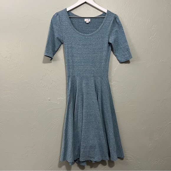 LuLaRoe Nicole Dress Size XS blue - Picture 3 of 10